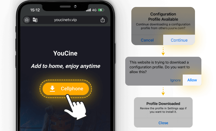 How do I install YouCine on my iOS? 3